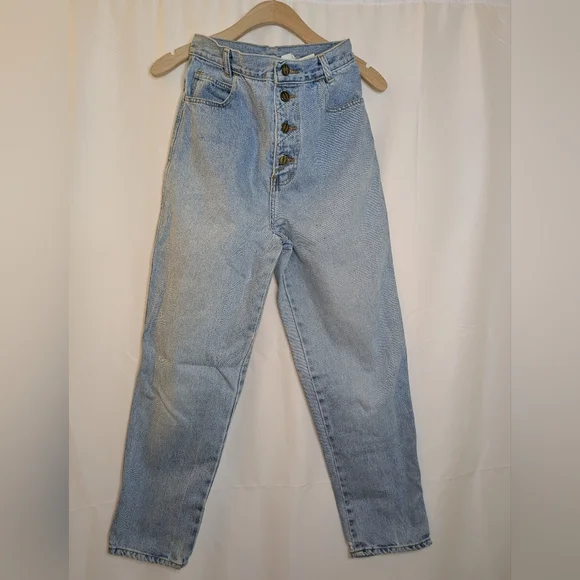 VINTAGE High Rise Blue Jeans with Classic Faded Look Palmetto's - Picture 1 of 7